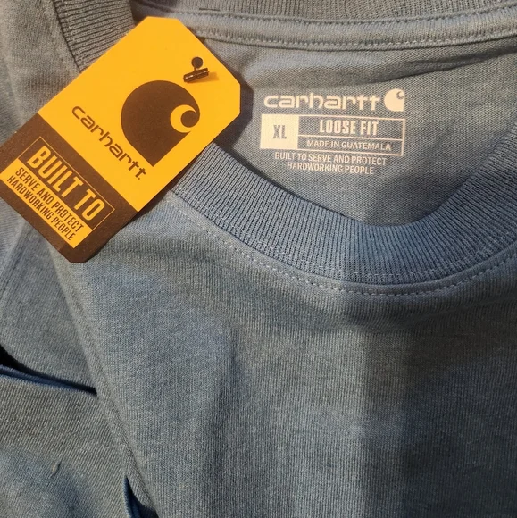 Carhartt Blue Pocket T-Shirt - Picture 3 of 4